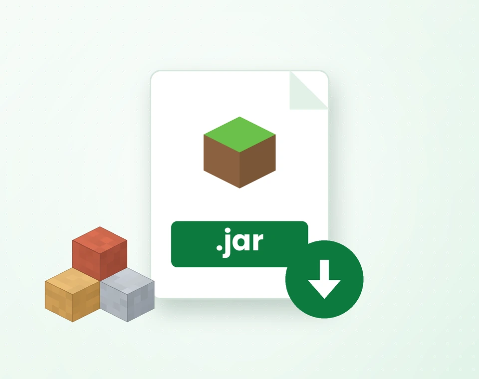 Effortless Building Mod jar file with a download arrow and building blocks